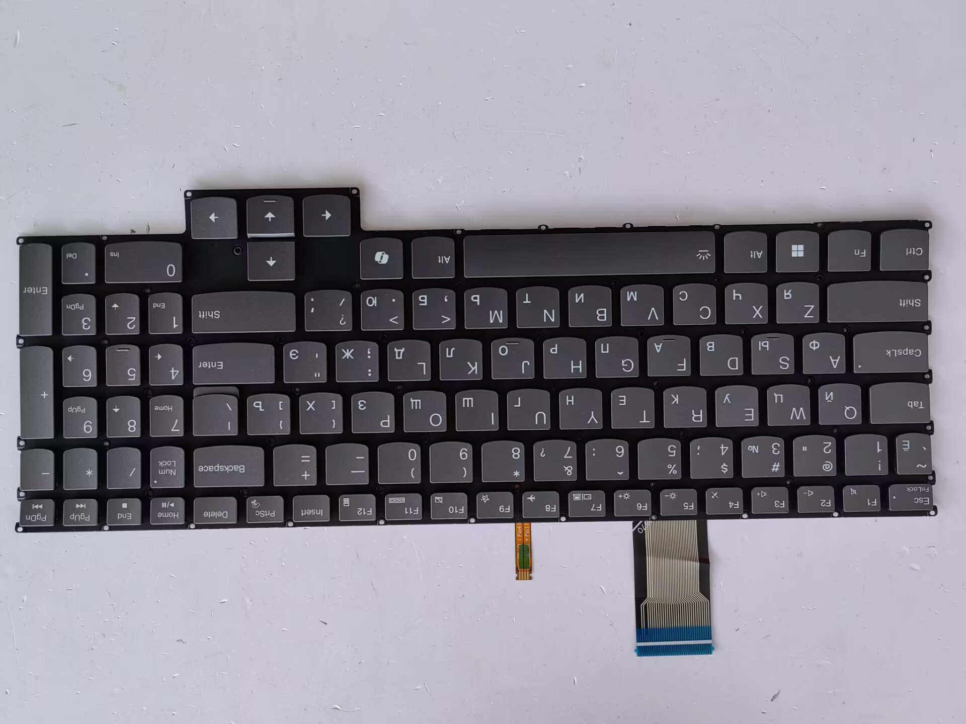 Picture of New Replacement Laptop Keyboard For LENOVO Y7000 2022/R7000 2022 AI key Grey Backlit (OEM) RU Layout